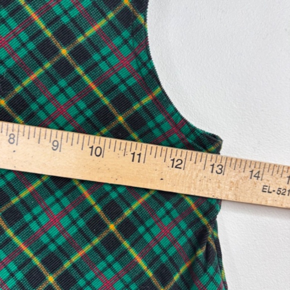 VTG 90s Gymboree Rainbow Tag Corduroy Plaid Dress 2-3 Y Tartan Preppy Christmas - Picture 6 of 7